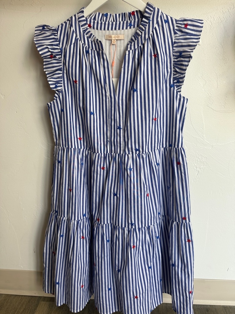 New with tags. Stars and Stripes dress. Skies are Blue. Embroidered